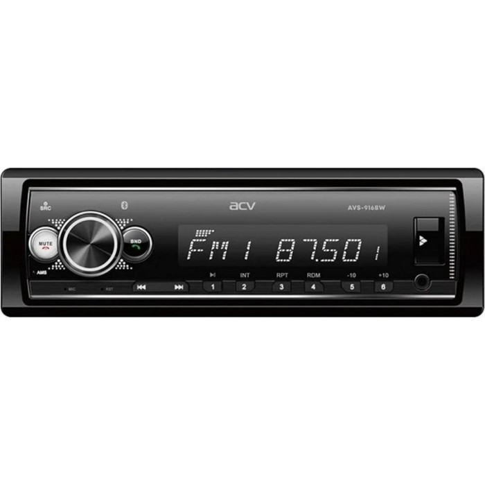 Автомагнитола ACV MP3/WMA AVS-916BW 50Wx4, BLUETOOTH, SD, USB, AUX, белая