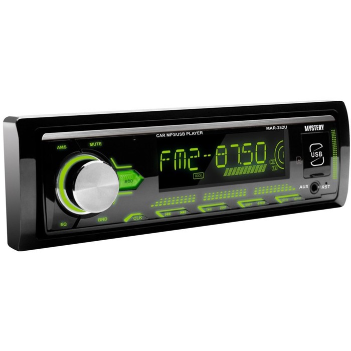 Автомагнитола Mystery MP3/WMA MAR-282U, 2 USB, зелёная подсветка