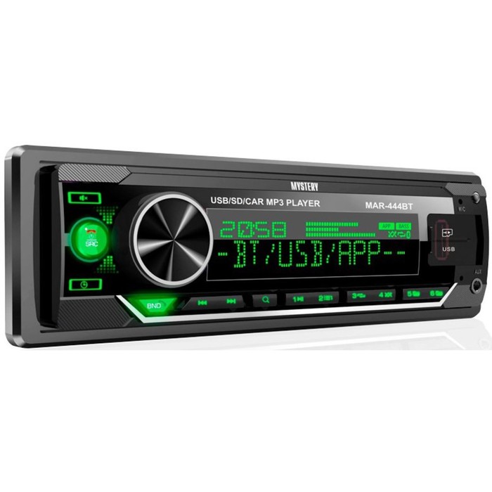 

Автомагнитола Mystery MP3/WMA MAR-444BT, Bluetooth, Hands free, 8 цветов подсветки