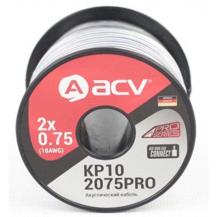цена Кабель акустический ACV KP10-2075 PRO, 10 м, 99.99 %