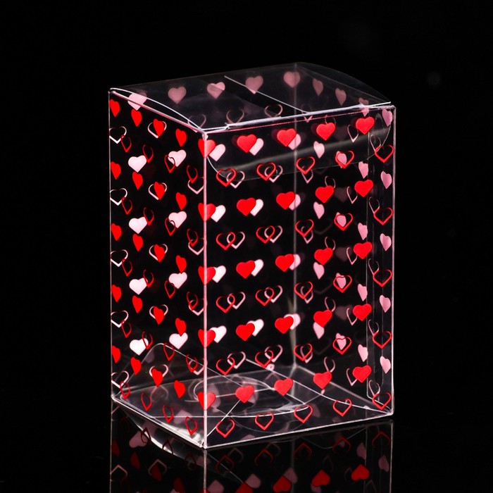 Складная коробка из PVC Сердечки, 4,5 х 5 х 7,5 см