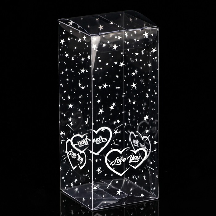 Складная коробка из PVC LOVE YOU, 5 х 5 х 12 см коробка складная подарочная i love you 16 5 × 12 5 × 5 см