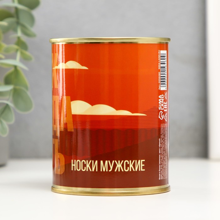 

Носки в банке "Успех Свобода Власть" (мужские, цвет черный)