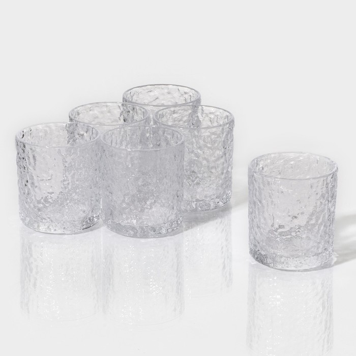 Набор стаканов стеклянных «Вулкан», 6 предметов: 330 мл, 8,5×9 см набор стеклянных стаканов плэже 330 мл 6 шт