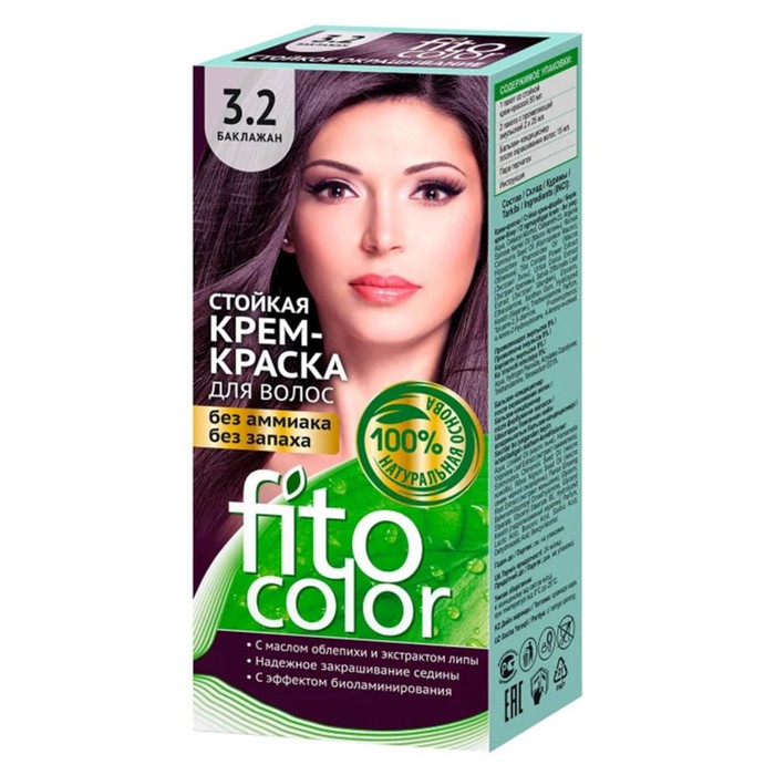 фото Крем-краска для волос fito косметик fitocolor, 3.2 баклажан fitoкосметик