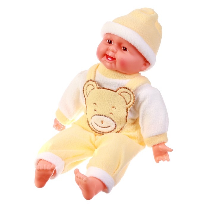 Мягкая игрушка «Кукла» жёлтый костюм, хохочет мягкая игрушка кукла жёлтый костюм хохочет
