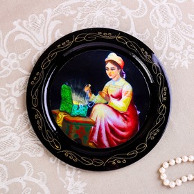 Тарелка декоративная «Сказки», D=18 см, лаковая миниатюра, микс Ош
