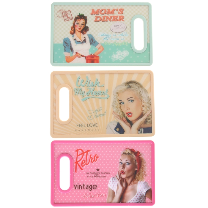 Доска разделочная 24х15 см "Приятного аппетита", цвет МИКС