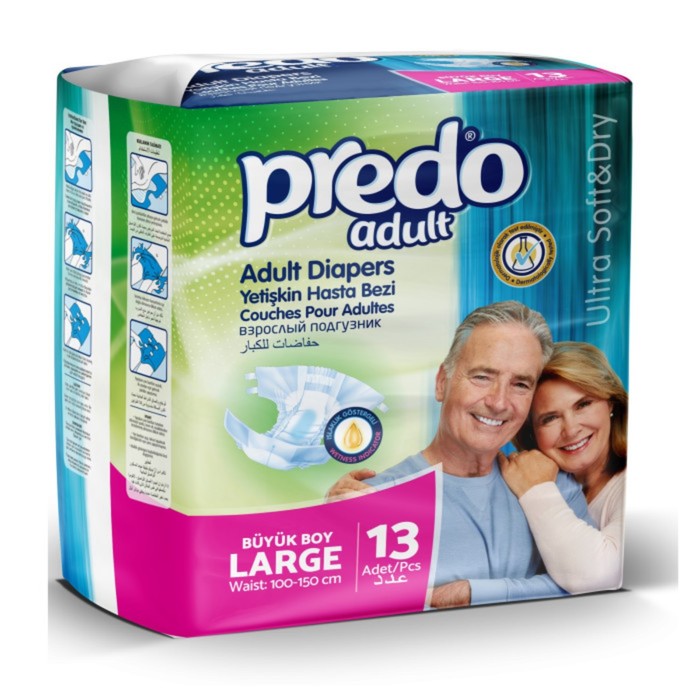 Подгузники для взрослых Predo Adult, L, 13 шт