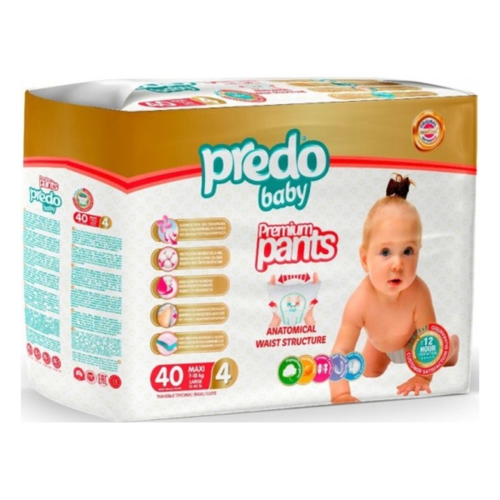 Подгузники-трусики Predo Baby Premium Pants, размер 4, 7-18 кг, 40 шт трусики 4 7 18 кг 40 шт