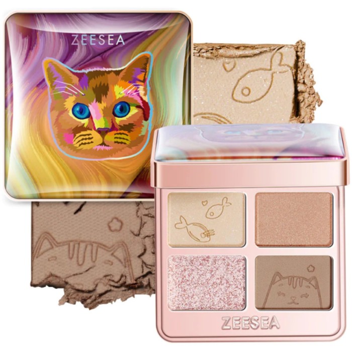 

Тени для век ZeeSea Tipsy Kitty Eyeshadow Quad, тон 01, 3.5 г