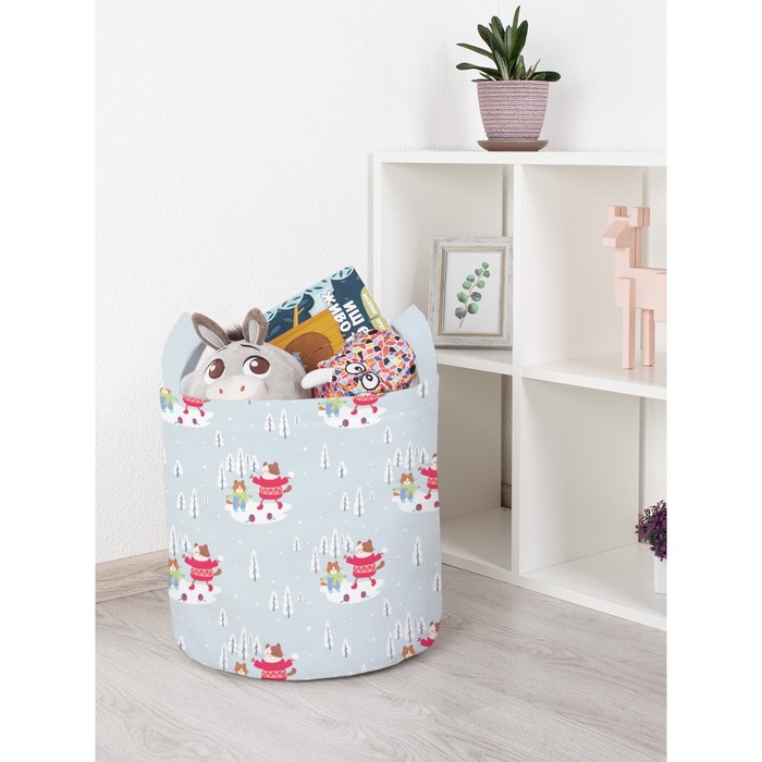 

Корзина для игрушек «Прогулка котиков, размер 35х35 см