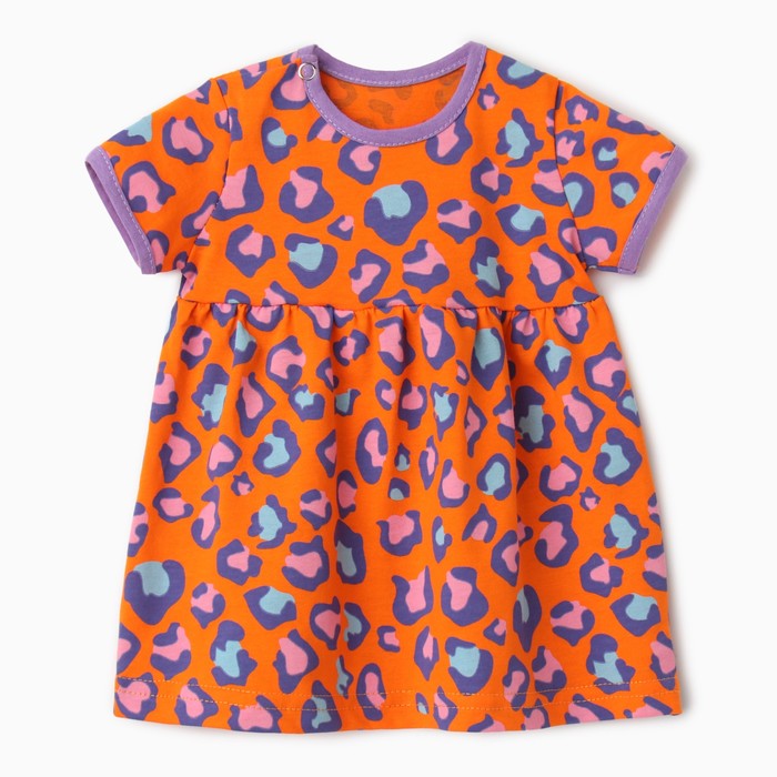 Платье Bloom Baby Лео с кор. рукавом, р. 74 см, оранжевый