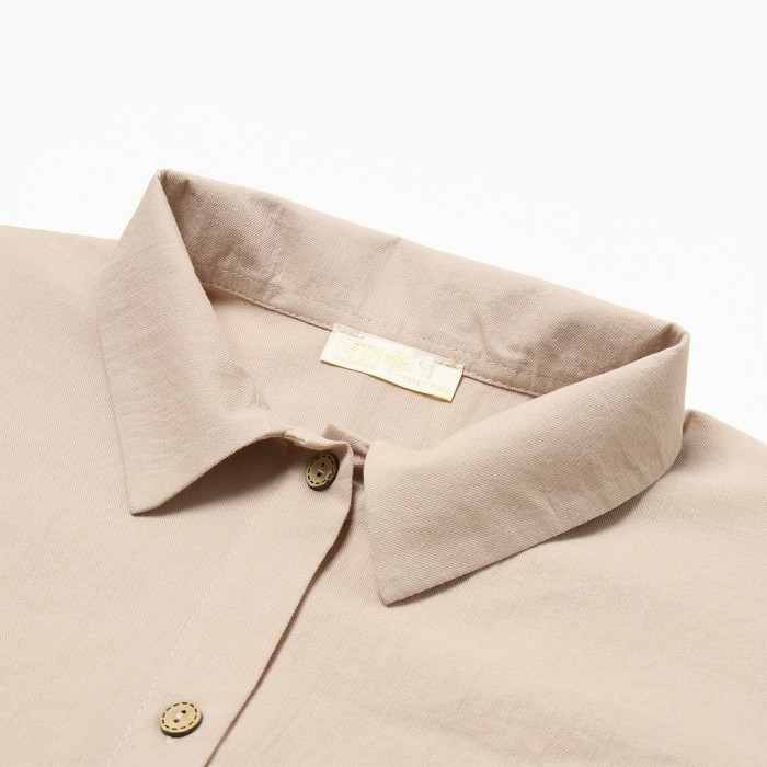 фото Комплект женский (рубашка, шорты) kaftan размер 48-50, бежевый