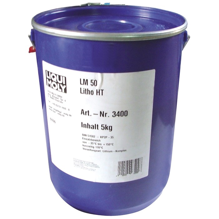 

Смазка высокотемпературная для ступиц подшипников LiquiMoly LM 50 Litho HT, 5 кг