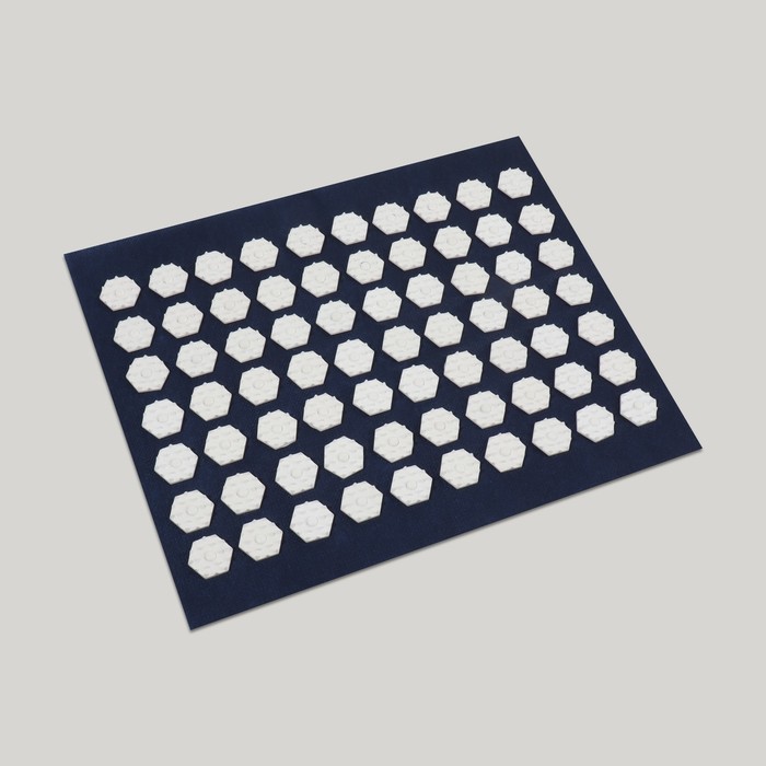 фото Ипликатор-коврик, основа спанбонд, 70 модулей, 32 × 26 см, цвет тёмно- синий/белый onlitop
