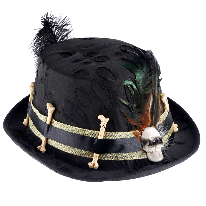 Карнавальная шляпа Пират с пером, р-р 56-58