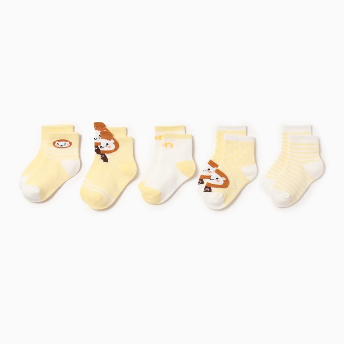 Набор детских носков 5 пар MINAKU Lion, р-р 12-15 см комплект из 3 х пар носков хлопок р р 15 17 2 4 лет с принтом для мальчика