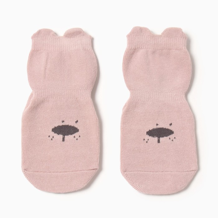 Носки детские MINAKU со стопперами, цв.розовый, р-р 13-14 см