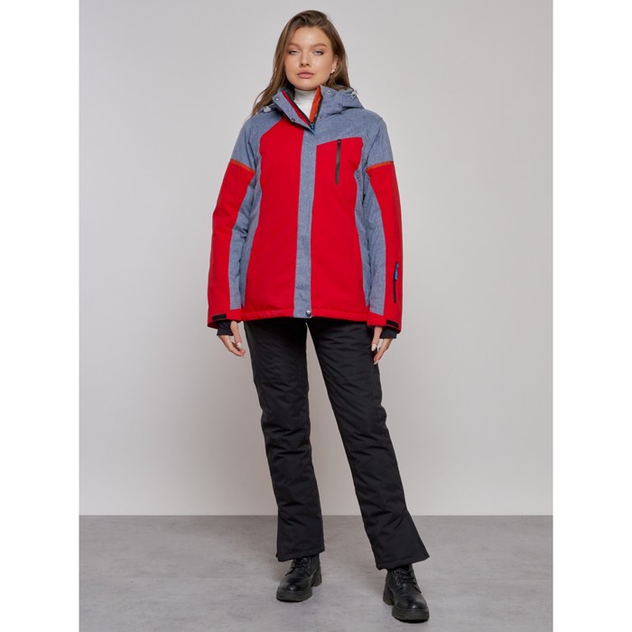 Куртка горнолыжная женская зимняя, размер 52, цвет красный