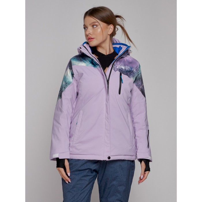 Куртка горнолыжная женская зимняя, размер 54, цвет фиолетовый