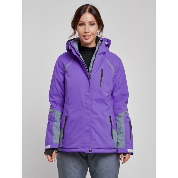Куртка горнолыжная женская зимняя, размер 50, цвет фиолетовый