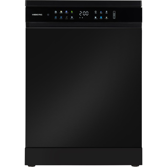 Посудомоечная машина HIBERG F68 1530 LB, класс А+++, 15 комплектов, 8 режимов, чёрная посудомоечная машина hiberg f68 1530 lb
