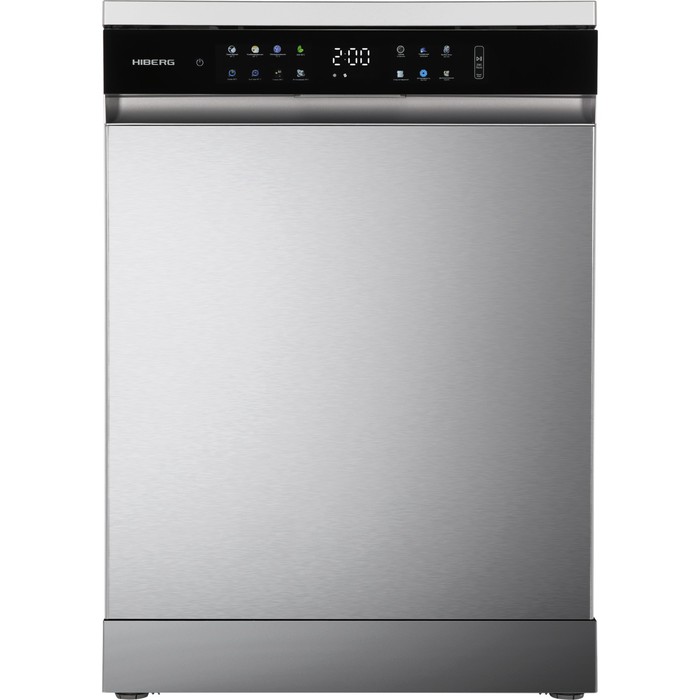 Посудомоечная машина HIBERG F68 1530 LХ, класс А+++, 15 комплектов, 8 режимов, серая посудомоечная машина midea mcfd55s460si класс а 6 комплектов 7 режимов серая