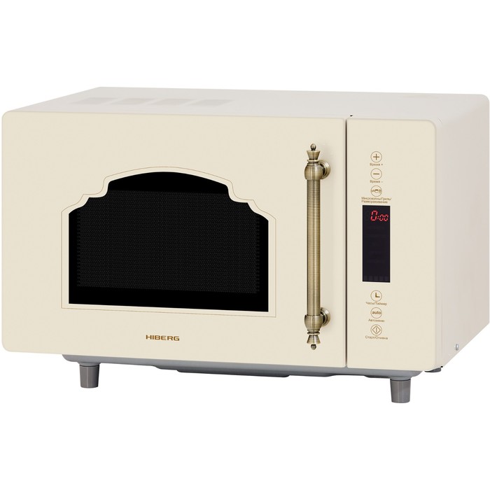 

Микроволновая печь HIBERG VM-4588 YR, 900 Вт, 25 л, 5 режимов, гриль, бежевая