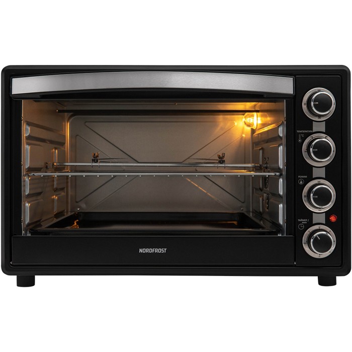 

Мини-печь NORDFROST RC 600 B, 2200 Вт, 60 л, 100-250°С, гриль, конвекция, чёрная