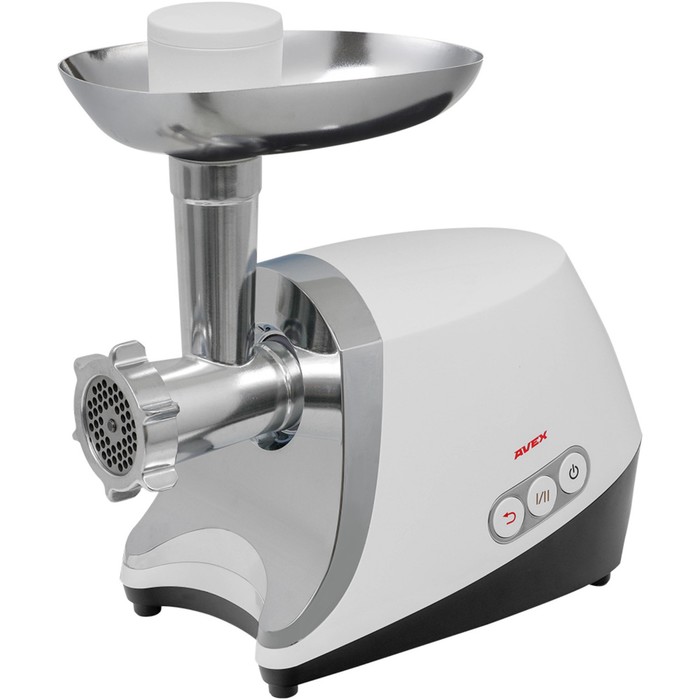 

Мясорубка AVEX MG-280B, 2800 Вт, 1.8 кг/мин, реверс, насадка для кеббе, белая