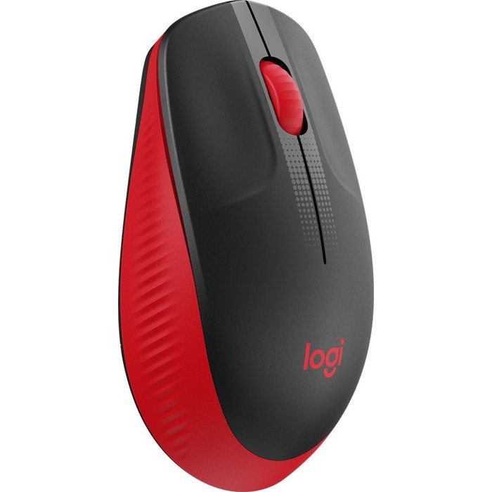 

Мышь Logitech M190 красный/черный оптическая (1000dpi) беспроводная USB (2but)