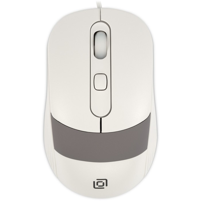 Мышь Оклик 310M белый/серый оптическая (2400dpi) USB для ноутбука (3but) мышь oklick оклик 310m черный серый оптическая 2400dpi usb для ноутбука 3but