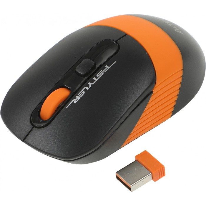 

Мышь A4Tech Fstyler FG10S черный/оранжевый оптическая (2000dpi) silent беспроводная USB для 102944