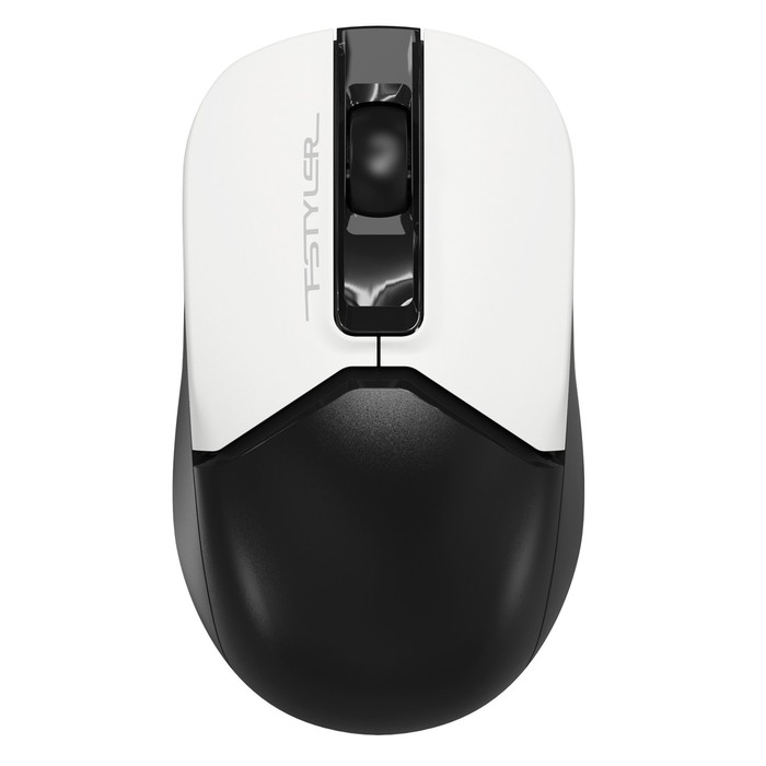 цена Мышь A4Tech Fstyler FG12 Panda белый/черный оптическая (1200dpi) беспроводная USB (3but)