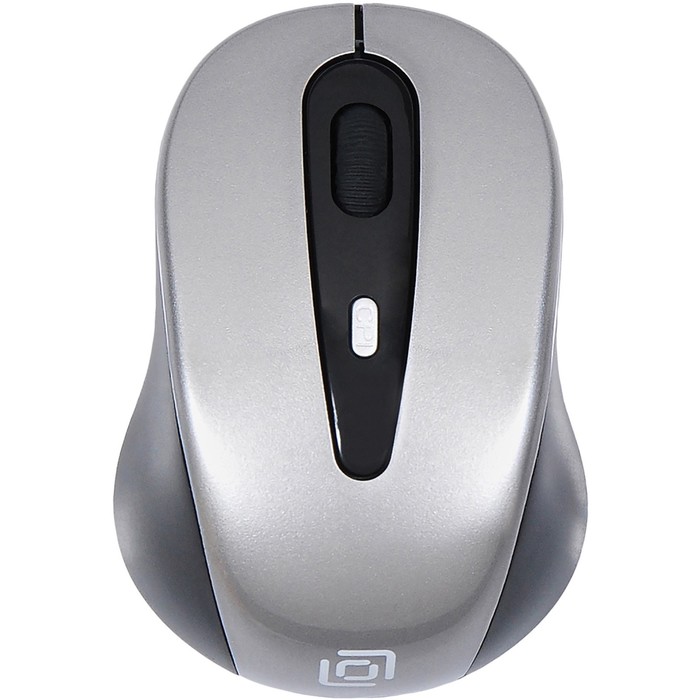 цена Мышь Оклик 435MW черный/серый оптическая (1600dpi) беспроводная USB для ноутбука (4but)