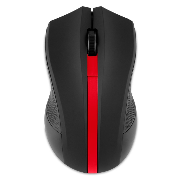 цена Мышь Оклик 615MW черный/красный оптическая (1200dpi) беспроводная USB для ноутбука (3but)