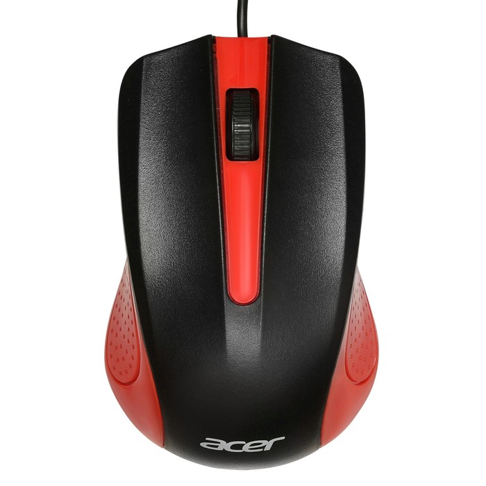 Мышь Acer OMW012 черный/красный оптическая (1200dpi) USB (3but)