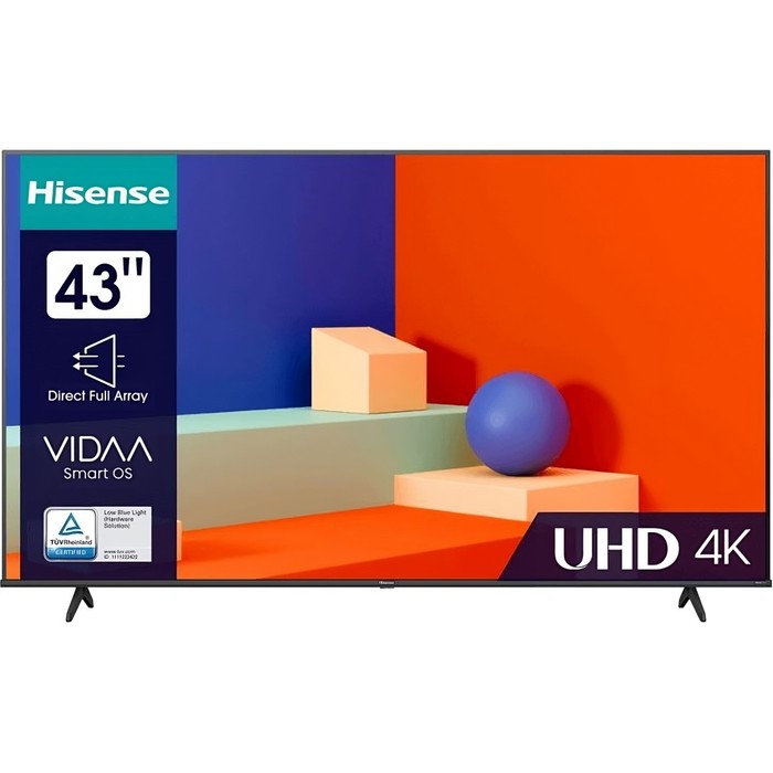 Телевизор LED Hisense 43 43A6K Frameless черный 4K Ultra HD 60Hz DVB-T DVB-T2 DVB-C DVB-S 1029535 27771