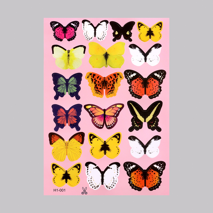 цена Наклейка 3Д интерьерная Бабочки