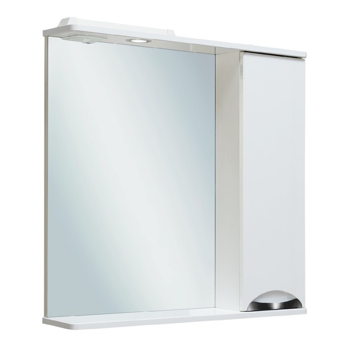 Зеркало-шкаф для ванной комнаты Барселона 75 правый, 16 х 75 х 75 см