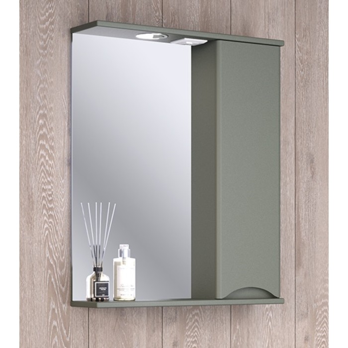 Зеркало-шкаф для ванной комнаты Афина 60 правый, 16 х 60 х 75 см
