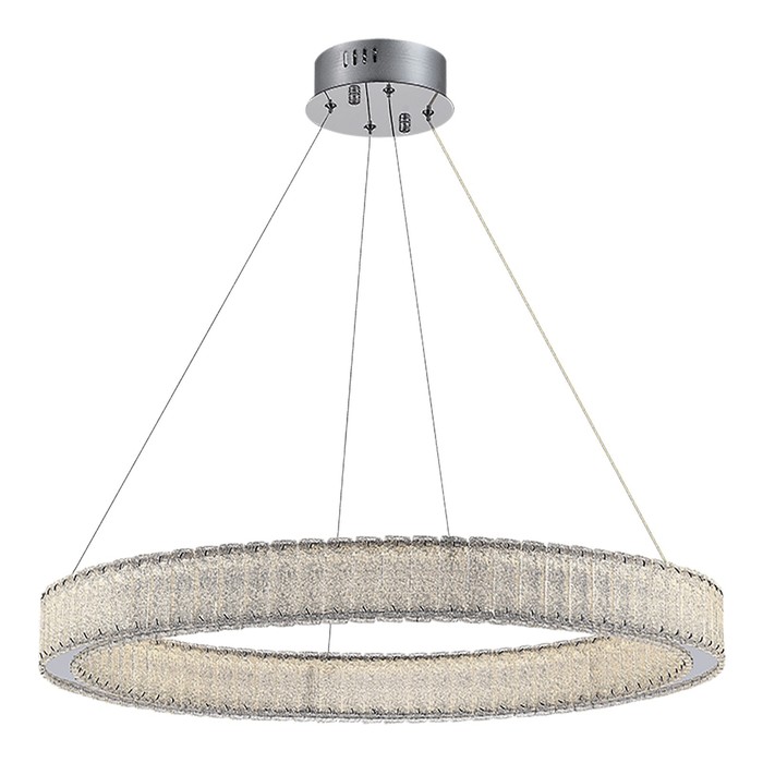 Люстра подвесная St Luce. SL6008.123.01. Latozzo. 1х40 Вт, LED, 3000K, 3000 Lm, 80х80х200 см, цвет хром люстра потолочная st luce sl6203 402 40 estense 1х40 вт led 3000k 3200 lm 60х60х11 см цвет чёрный