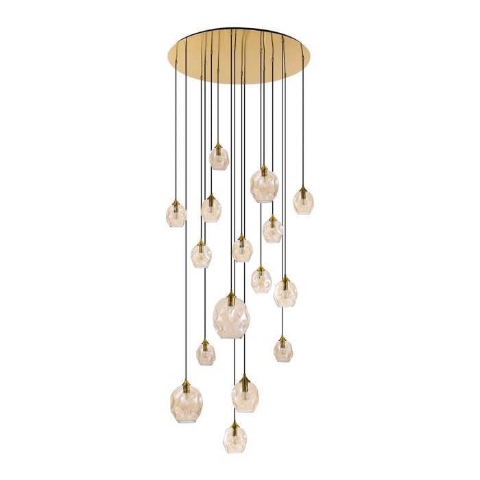 

Люстра подвесная St Luce. SL1188.303.16. Idesia. 16х40 Вт, E14/E27, 116,5х116,5х33 см, цвет латунь