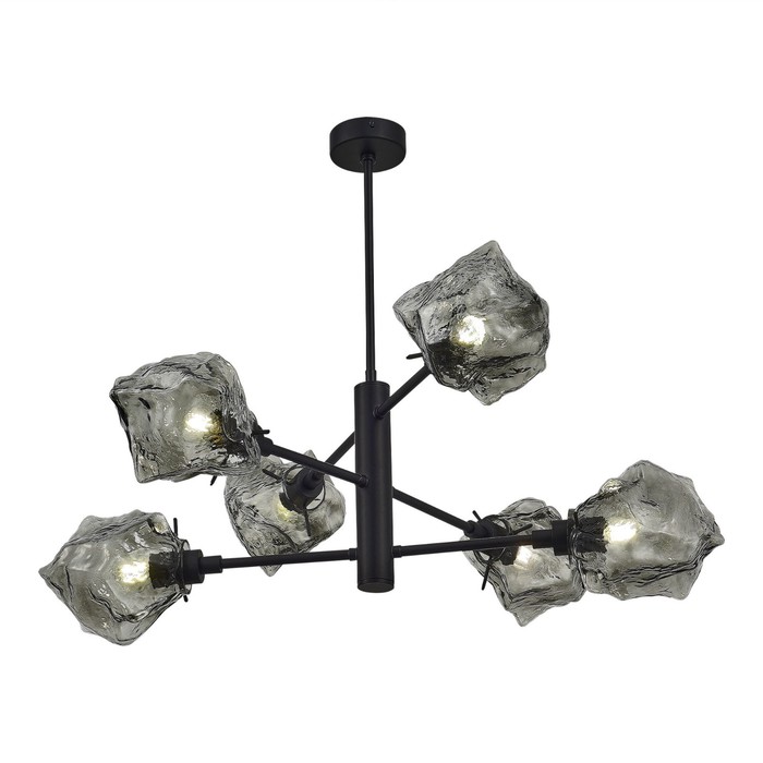 

Люстра потолочная St Luce. SL1175.402.06. Portici. 6х40 Вт, E14, 85х85х56 см, цвет чёрный