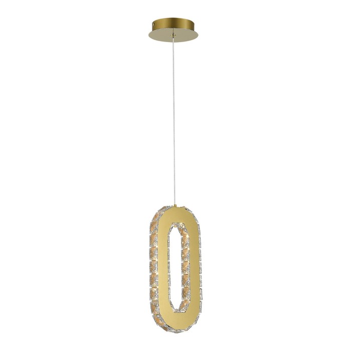 

Светильник подвесной St Luce. SL6506.203.01. Allungo. 1х9 Вт, LED, 3000K, 675 Lm, 15х15х100 см, цвет золотистый