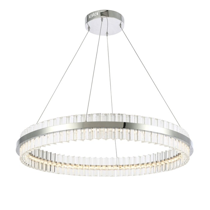 

Светильник подвесной St Luce. SL383.123.01. Cherio. 1х60 Вт, LED, 3000K, 4680 Lm, 80х80 см, цвет хром