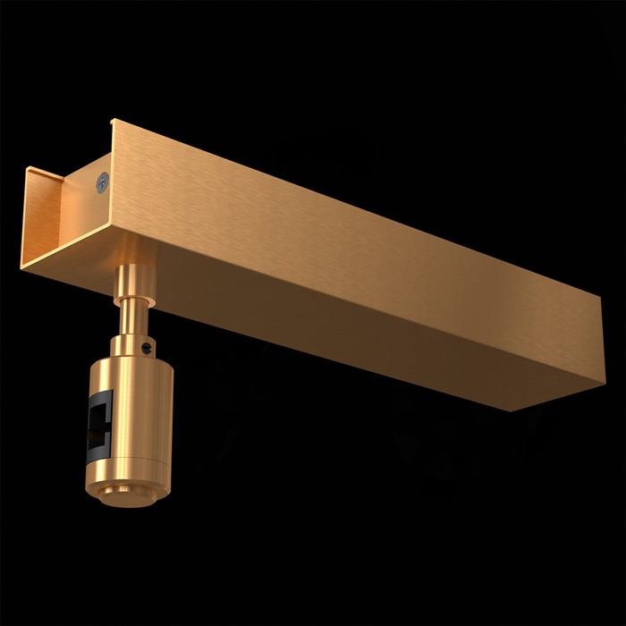 фото Потолочное основание для блока питания с вводом питания st luce. st026.209.00. farm, 26,5х5,5х12,4 см, цвет золотистый