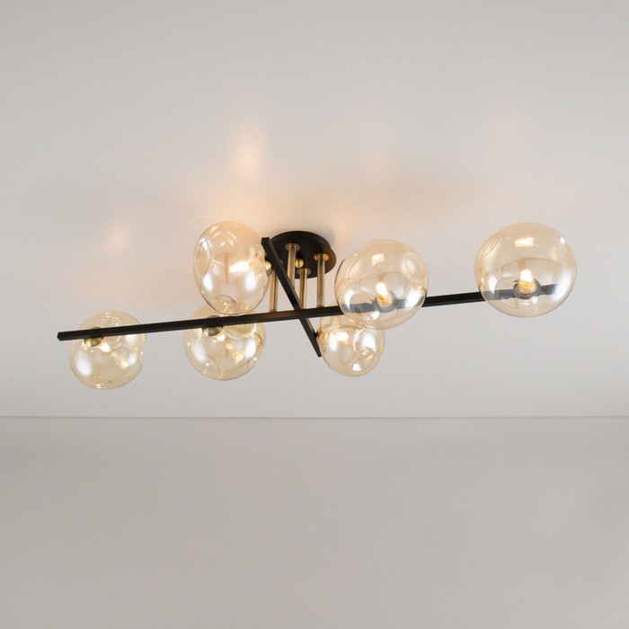 

Люстра потолочная Citilux «Девис» CL201161, 89х41х20,5 см, 6х40Вт, G9, цвет коричневый