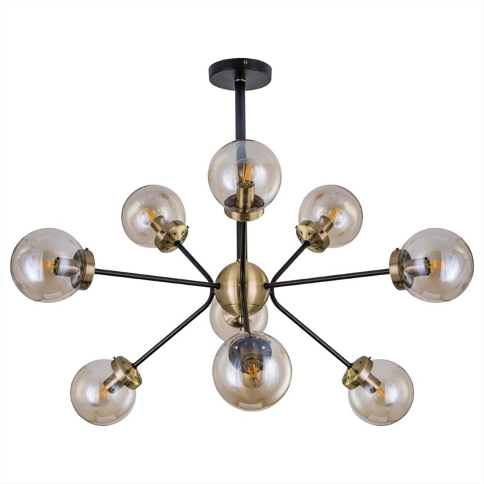 

Люстра на штанге Citilux «Планета» CL105295 78х78х64 см, 9х40Вт, E14, цвет коричневый